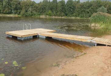 Veibri järve sild 5x2,4 platvorm + 5x1,2 m käigusild, maatugi kruvivaiadel